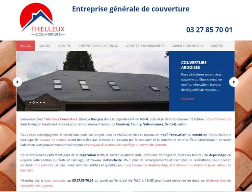 Pose de toiture en ardoises naturelles ou fibrociment à Thieuleux.
