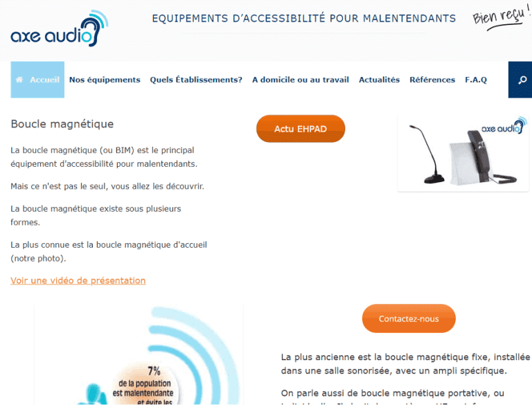 Boucle magnétique pour malentendants, accessibilité sonore pour tous.