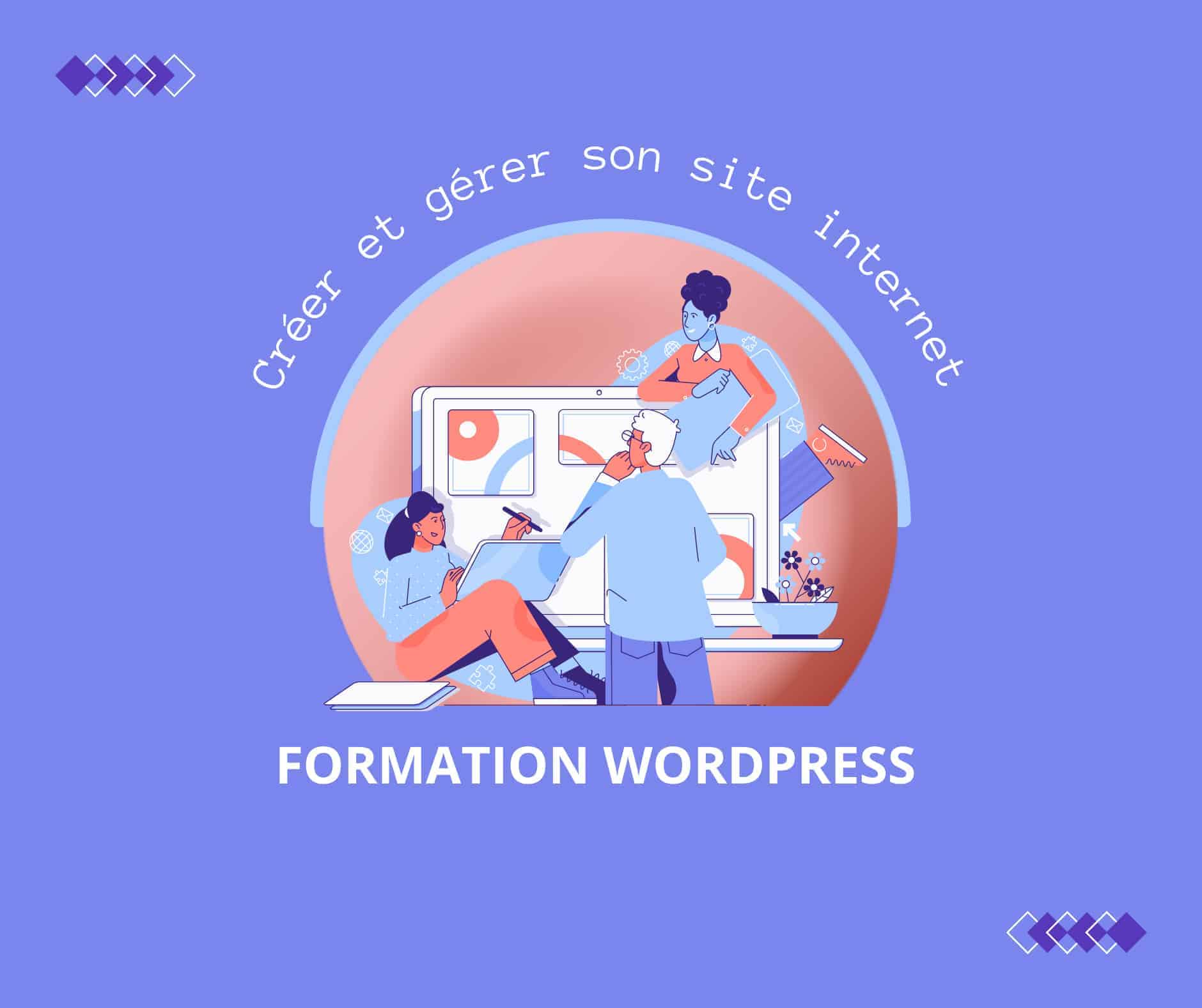 Image illustrant la formation WordPress pour créer et gérer un site internet.
