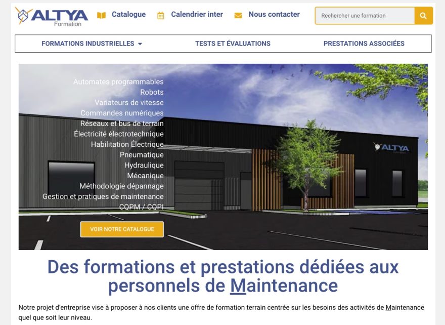 Formation spécialisée pour le personnel de maintenance.