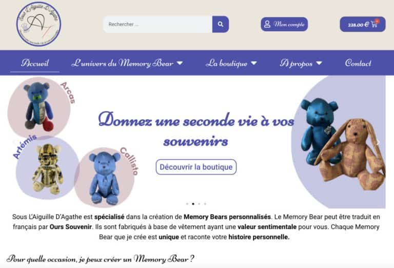 Our Memory Bears en tissu sentimental, création de souvenirs personnalisés et uniques pour des momen.