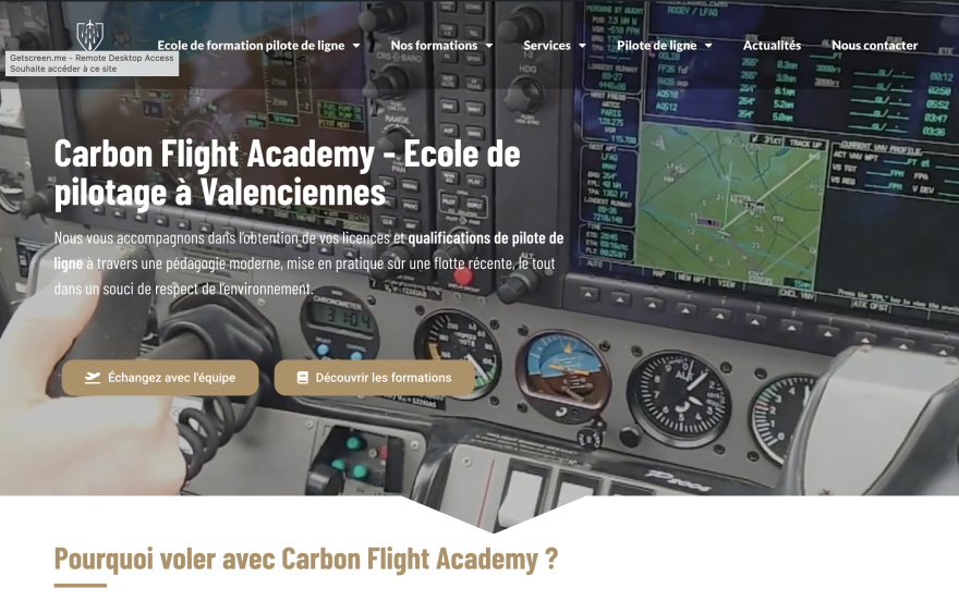 École de pilotage en ligne et en présentiel à Valenciennes, formation de pilote de ligne et de loisir.