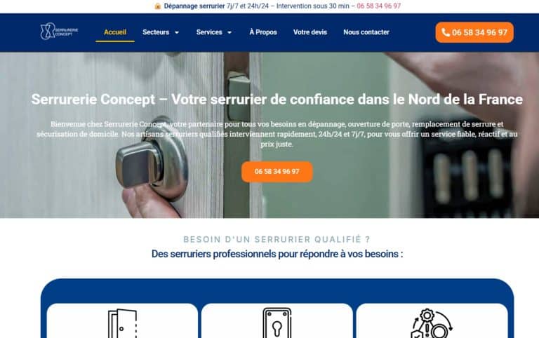 Serrurerie-concept, expert en sécurité et dépannage, offre des solutions rapides et professionnelles.