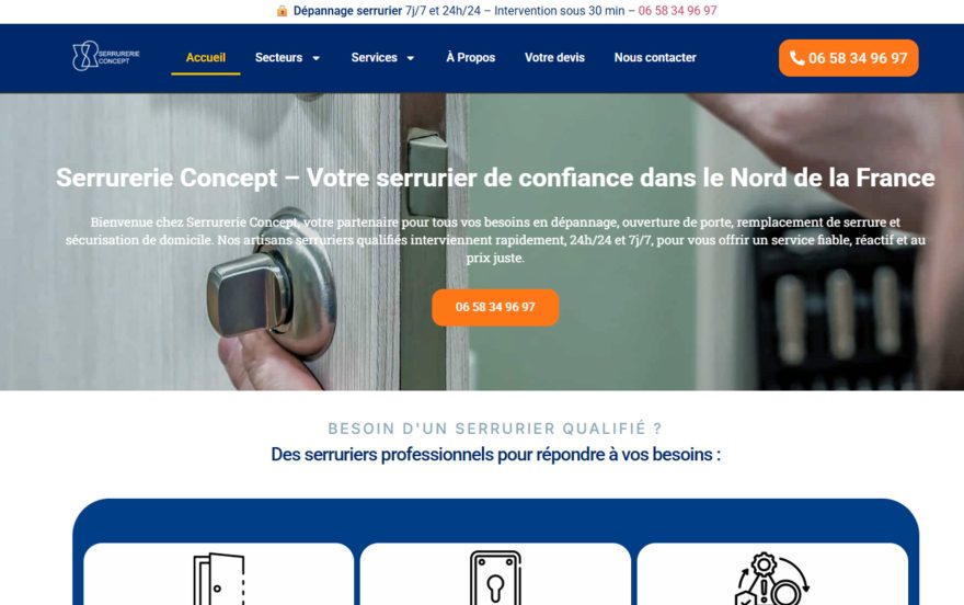 Serrurerie-concept, expert en sécurité et dépannage, offre des solutions rapides et professionnelles.