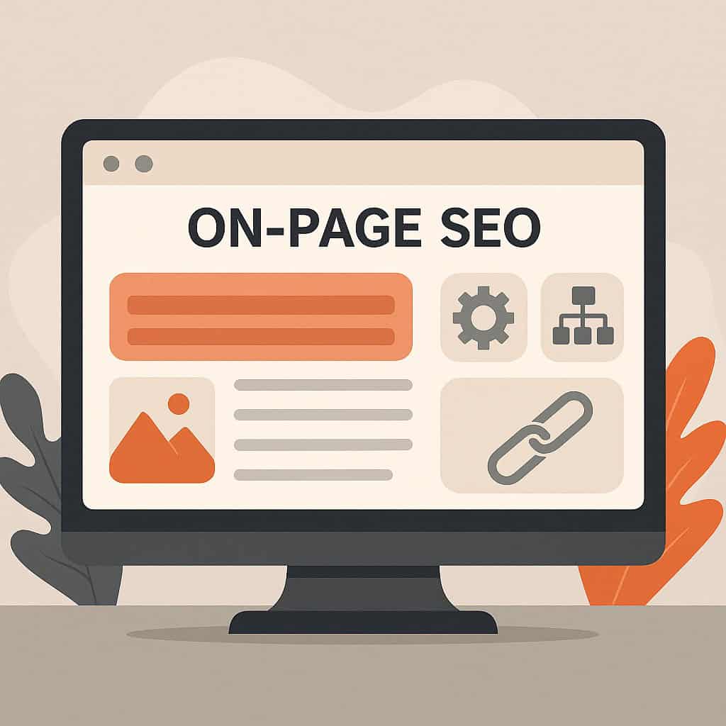 Illustration d'une page web optimisée pour le référencement naturel.