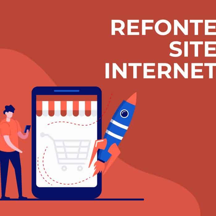 Image d'une personne utilisant un smartphone pour une refonte de site internet.