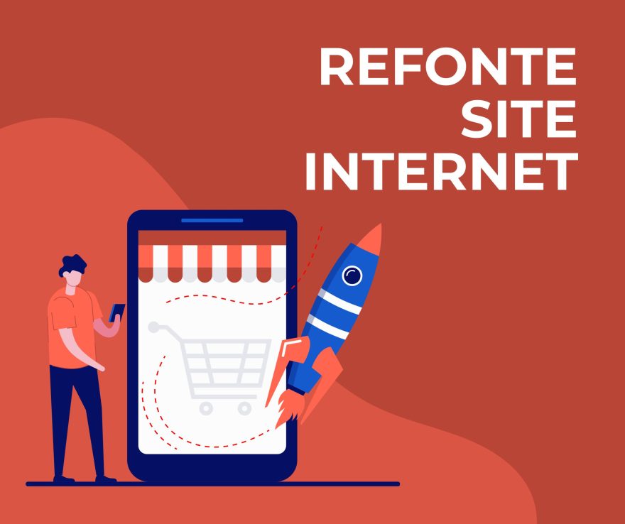 Image d'une personne utilisant un smartphone pour une refonte de site internet.