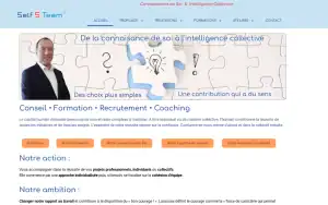 Illustration d'une équipe Self S Team avec des pièces de puzzle et une ampoule, symbolisant la confi.