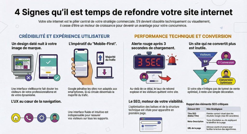 Signes indiquant qu'il est temps de refaire votre site internet.