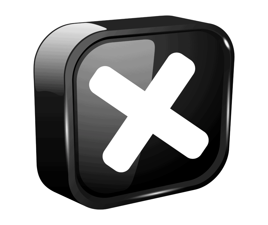 Image de symbole d'accessibilité numérique avec croix blanche sur fond noir.