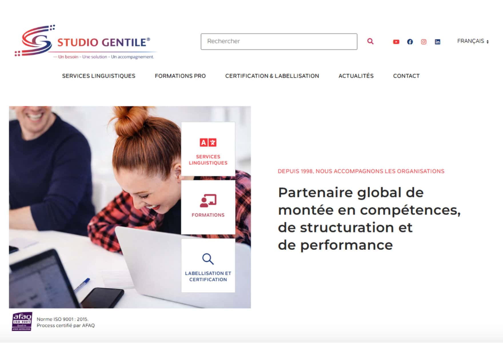 site internet studio gentile
