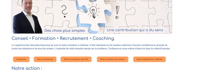 Illustration d'une équipe Self S Team avec des pièces de puzzle et une ampoule, symbolisant la confi.